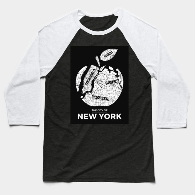 New York City Big Apple Baseball T-Shirt by AlexPDJ